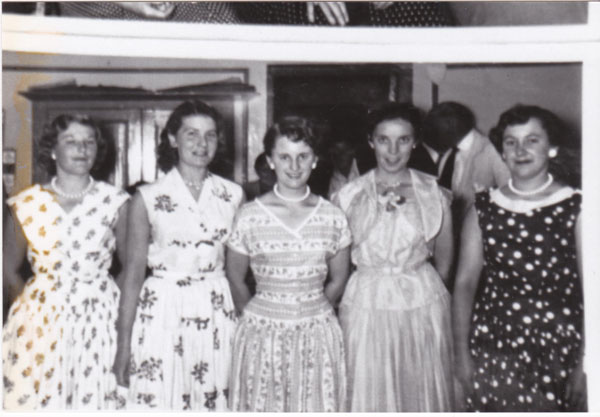 Copy of a photograph of a group of ladies at a Llangwm Carnival Pembrokeshire no date